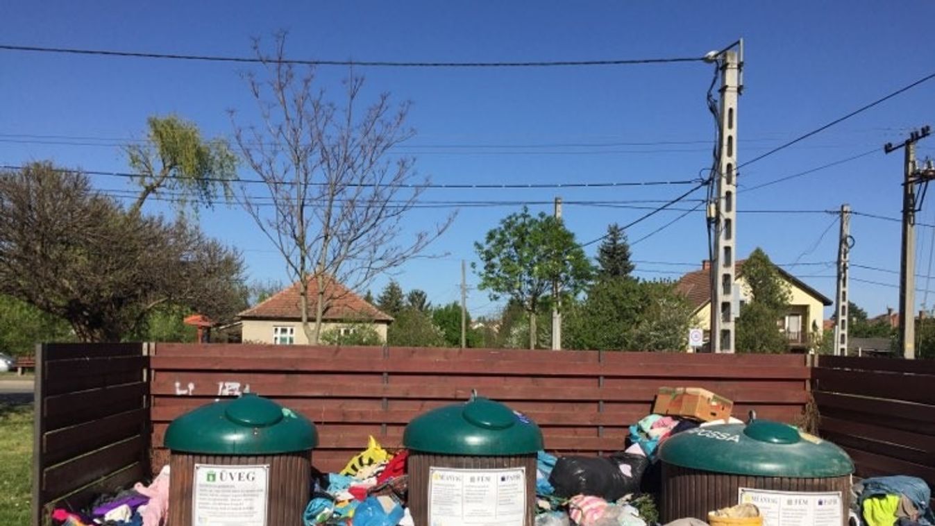 Szeméttelep lett a Rendező téri szelektívből