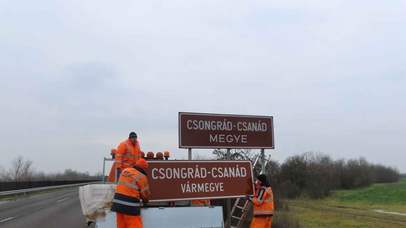 Lecserélték a megyehatárt jelző táblát