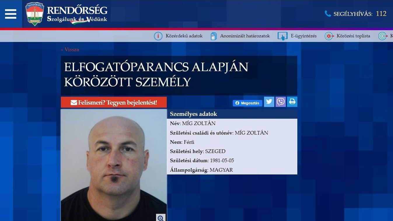 Körözési toplista: szegedi testvérpárt keres a rendőrség
