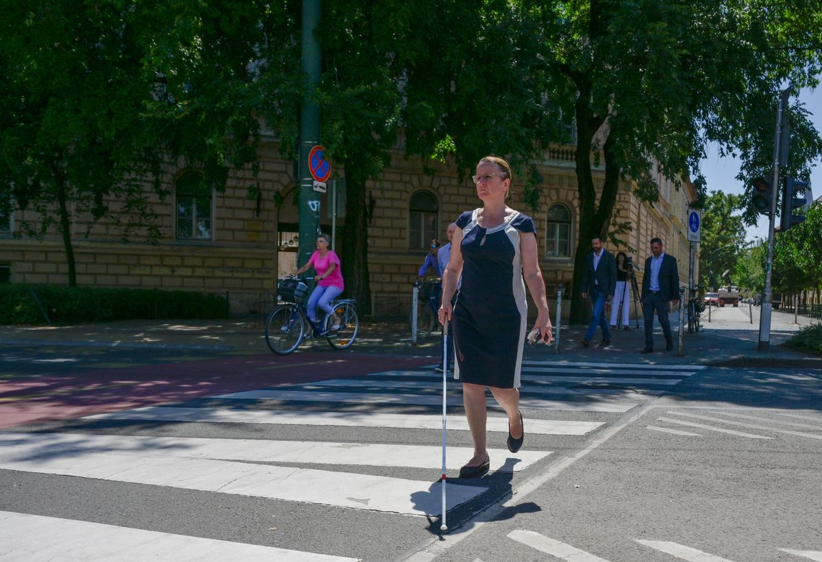 Hangjelző-berendezést kapott Szegeden, a Glattfelder téri gyalogátkelő. A vakok és gyengénlátók távirányítós eszközzel tudnak belépni, a lámpa csak ekkor ad hangot a zöld jelzésre. 