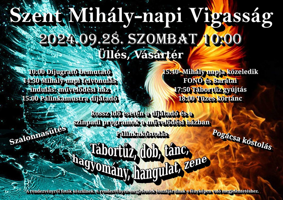 Szent Mihály-napi vigasság, Üllés, buli