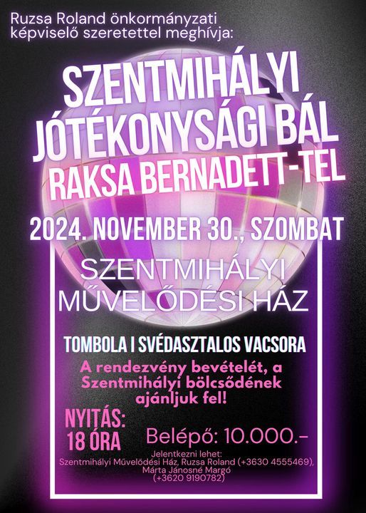 jótékonysági bál, Szentmihály