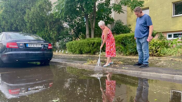 A vihar utáni munkálatok Szegeden
