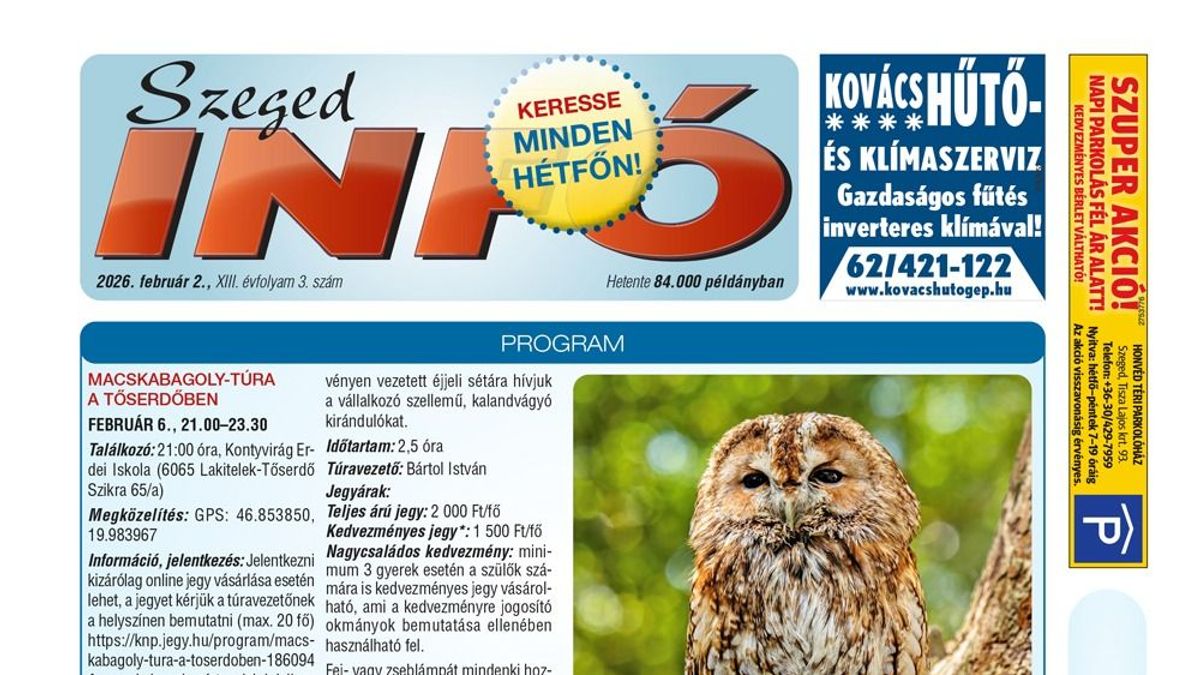 Szeged Infó 2026.02.02-i lapszáma