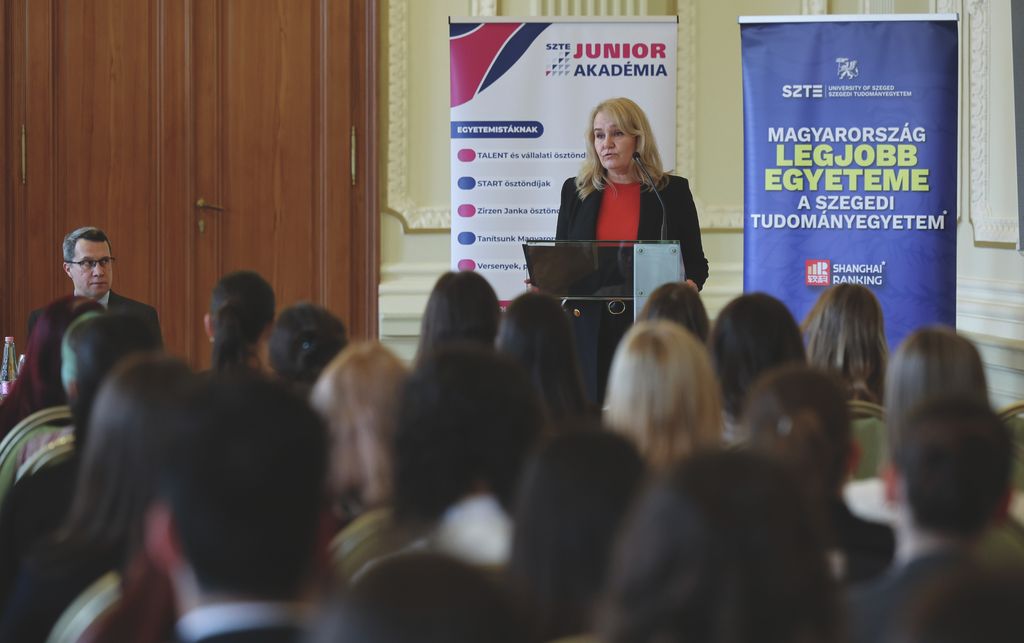 Szeged – 2026.03.24. Zirzen Janka ösztöndíjak átadása az SZTE Rektori dísztermében.
Képen: 
Fotó: Karnok Csaba (KC) – Délmagyarország (DM)