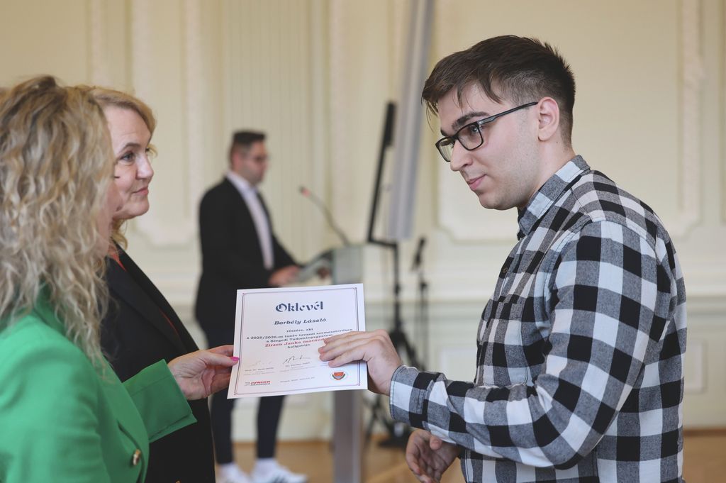 Szeged – 2026.03.24. Zirzen Janka ösztöndíjak átadása az SZTE Rektori dísztermében.
Képen: 
Fotó: Karnok Csaba (KC) – Délmagyarország (DM)