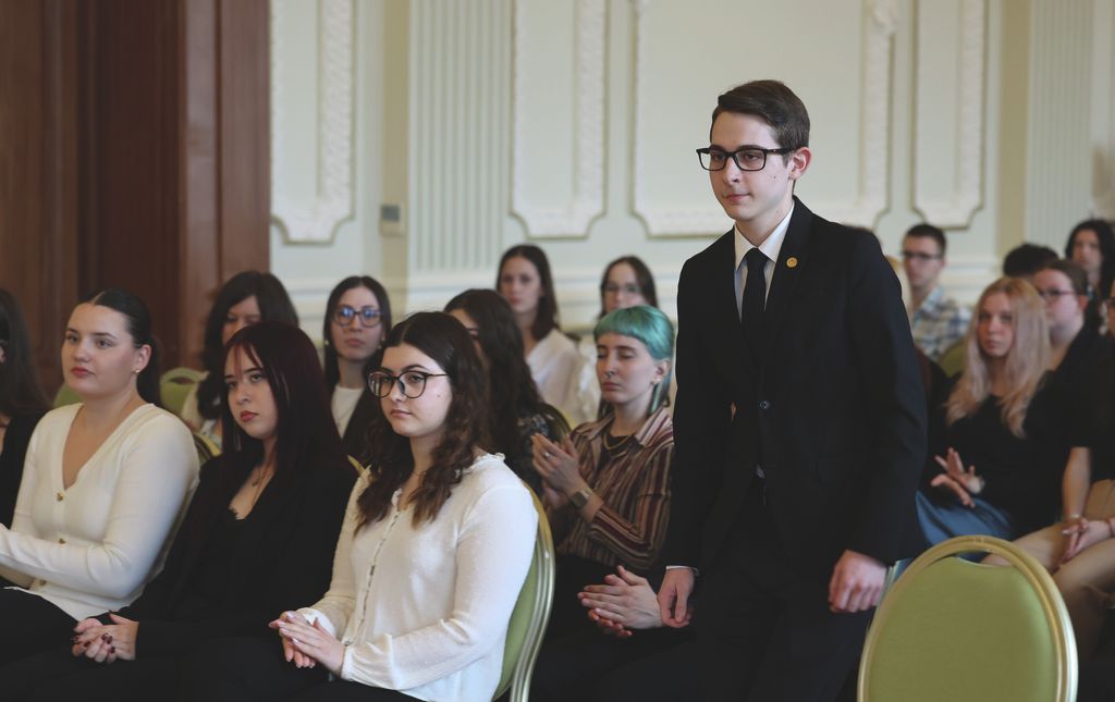 Szeged – 2026.03.24. Zirzen Janka ösztöndíjak átadása az SZTE Rektori dísztermében.
Képen: 
Fotó: Karnok Csaba (KC) – Délmagyarország (DM)