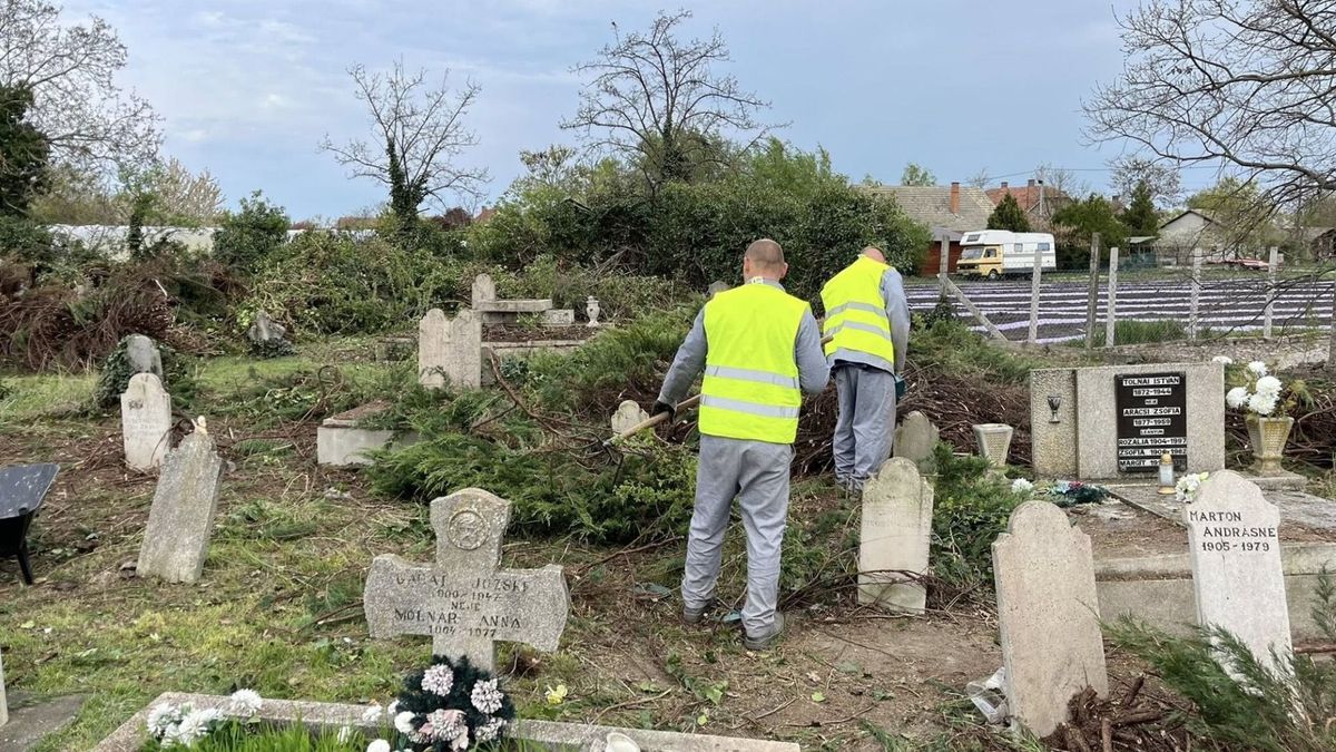 Öt nap alatt alakult át a temető, elítéltek dolgoztak a sírok között