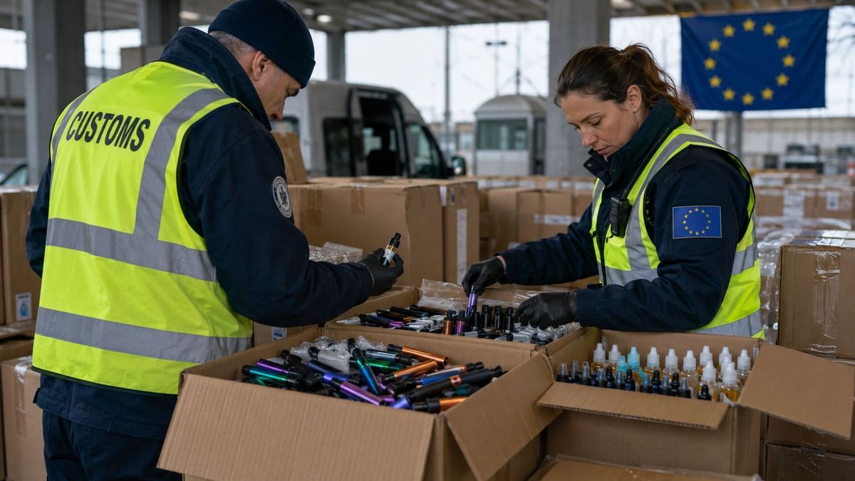 Rekordfogás az európai határokon: milliónyi illegális vape akadt fenn az ellenőrzéseken