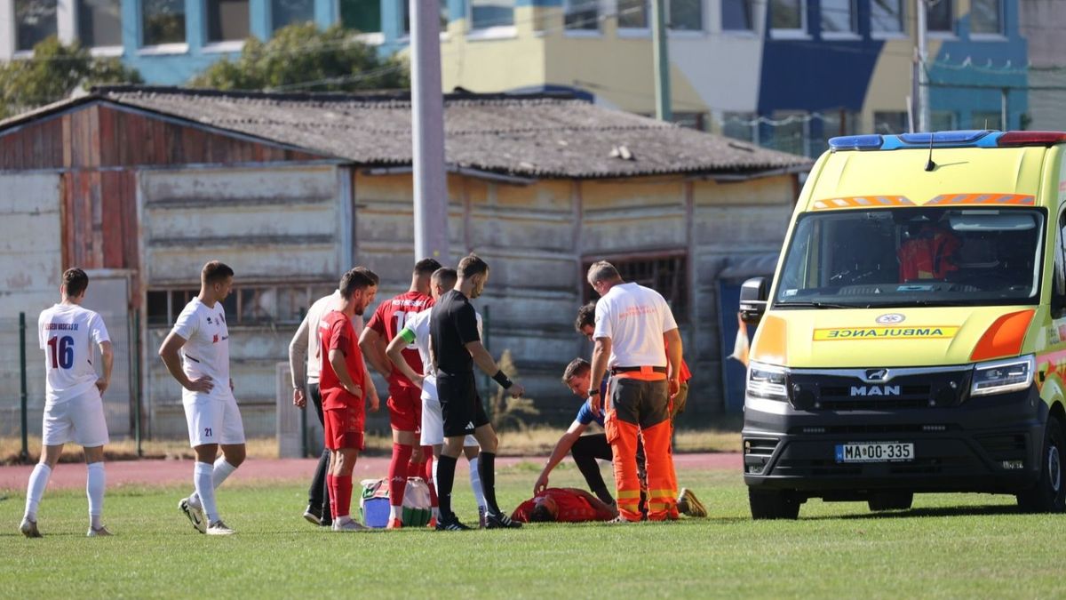 Hosszú rehabilitáció vár az SZVSE-stadionban súlyosan megsérült labdarúgóra